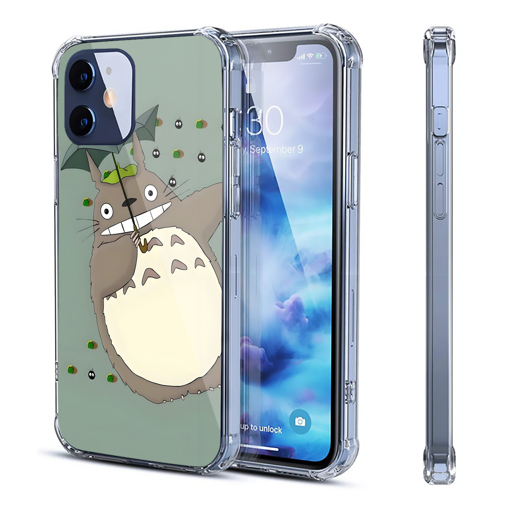 （画像用） となりのトトロ 草壁メイ 草壁サツキ My Neighbor Totoro Satsuki Kusakabe Mei Kusakabe 【iPhone 12シリーズ対応】透明スマホケース（クリアソフトケース）